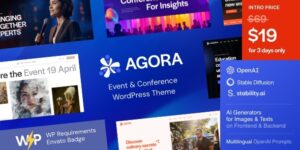 Agora v1.0 – Event & Conference WordPress Theme (Nulled)