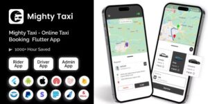 MightyTaxi v13.0 – Flutter Online Taxi Booking Full Solution | User App | Admin Laravel Panel | Driver app