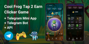 CoolFrog Tap2Earn Clicker Game With Telegram Mini App + API + Bot v1.0