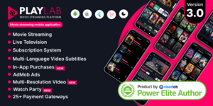 PlayLab v3.0 - Cross Platform on Demand Movie Streaming Mobile Application