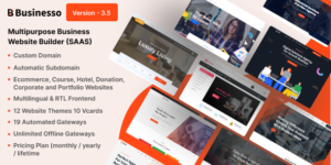 Businesso v3.5 - Business Website Builder SAAS (Multitenancy) Nulled