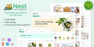 Nest v1.24.3 - Multivendor Organic & Grocery Laravel eCommerce Nulled