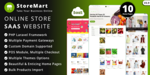 StoreMart SaaS v3.9 - Online Product Selling Business Website Builder Nulled