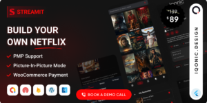 Streamit v9.1.0 - Movie, TV Show, Video Streaming Flutter App With WordPress Backend