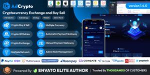 AdCrypto v1.4.0 - Cryptocurrency Exchange and Buy Sell Full Solution