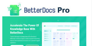 BetterDocs Pro v3.4.11 – Best WordPress Documentation and Knowledge Base Plugin Nulled