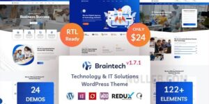 Braintech v2.6.5 – Technology & IT Solutions WordPress Theme Nulled