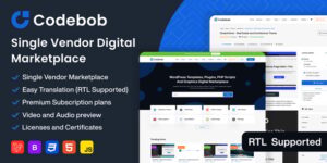 Codebob v1.2 – Single-Vendor Digital Marketplace Nulled
