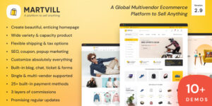 Martvill v2.9.0 - A Global Multivendor Ecommerce Platform to Sell Anything Nulled