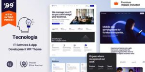 Tecnologia v5.2 – IT Services & App Software WordPress Theme Nulled