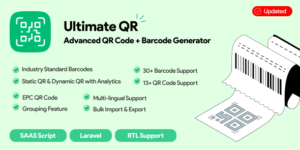 UltimateQR v3.1.0 - Advanced QR Code + Barcode Generator - SAAS