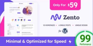 Zento v1.4.5 – Modern & Lightweight Blog for WordPress Nulled