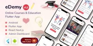 eDemy v1.2 – LMS Education & Online Courses Flutter App + React Next Dashboard