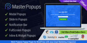 Master Popups v3.9.2 – Popup Plugin for Lead Generation Nulled