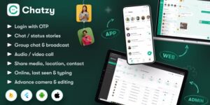 Chatzy v1.0.11 – Whatsap Clone Chat & Call App | User App | Web App | Admin App | Inapp Subscription