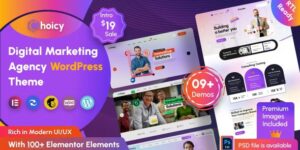 Choicy v2.0.5 – Digital Marketing Agency WordPress Theme Nulled