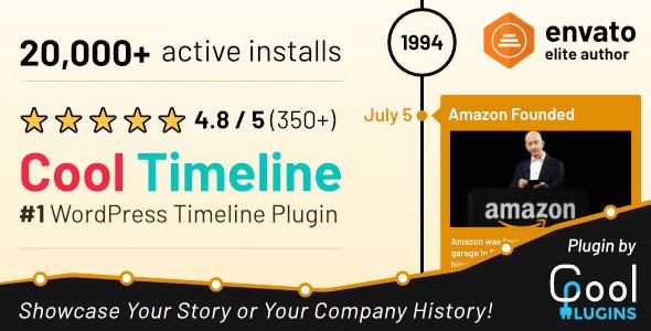 Cool Timeline Pro v4.8.8 – Horizontal & Vertical Timeline Plugin For WordPress Nulled