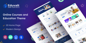 Eduvalt v2.0.2 – Online Courses & Education WordPress Theme + RTL