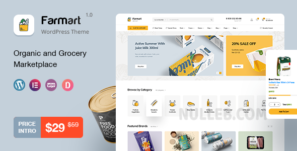 Farmart v1.2.6 – Organic & Grocery Marketplace WordPress Theme