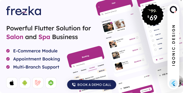 Frezka v3.3.2 - Software for Salons and Spa Businesses (Flutter + Laravel)