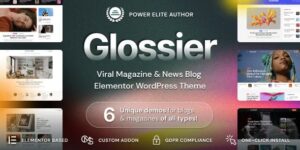 Glossier v1.0.8 – Newspaper & Viral Magazine WordPress Theme