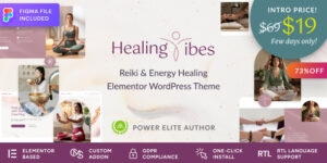 Healing Vibes v1.0.1 – Reiki Healing & Meditation Coaching WordPress Theme