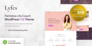 Lyfes v1.0.0 – Feminine Life Coach & Speaker FSE WordPress Theme