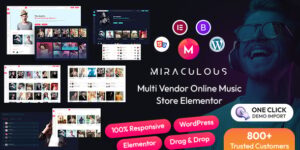 Miraculous v2.0.6 – Multi Vendor Online Music Store Elementor WordPress Theme Nulled
