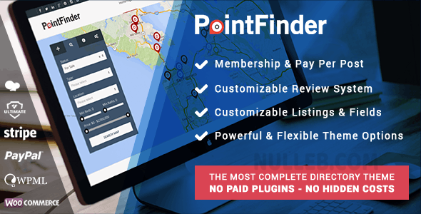 PointFinder v2.2.7 – Directory & Listing WordPress Theme Nulled