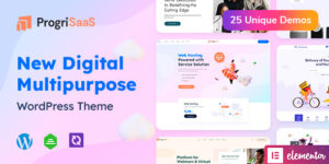 ProgriSaaS v1.1.8 – Creative Landing Page WordPress Theme