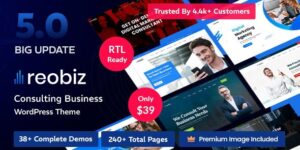 Reobiz v5.2.0 – Consulting Business WordPress Theme Nulled
