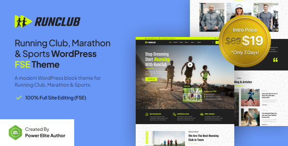Runclub v1.0.0 – Running Club, Marathon & Sports FSE WordPress Theme