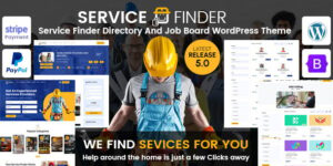 Service Finder v5.0 – Provider and Business Listing WordPress Theme Nulled