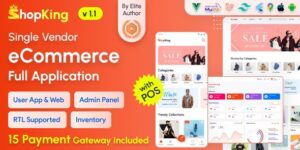 ShopKing v2.0 – eCommerce App with Laravel Website & Admin Panel with POS | Inventory Management Nulled