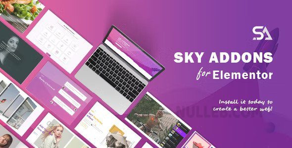 Sky Addons Pro v2.1.1 – for Elementor Page Builder WordPress Plugin Nulled