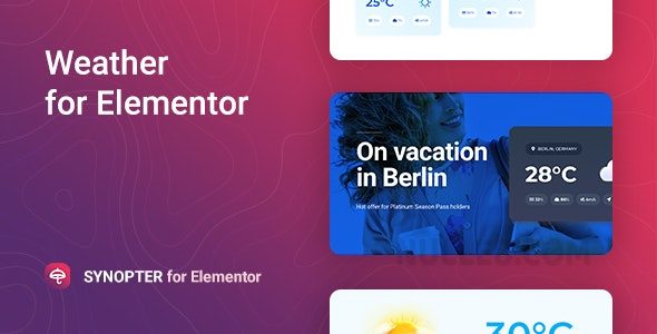 Synopter v1.1.10 – Weather for Elementor WordPress Plugin