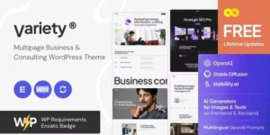 Variety v1.1.0 – Multipage Business & Consulting WordPress Theme Nulled