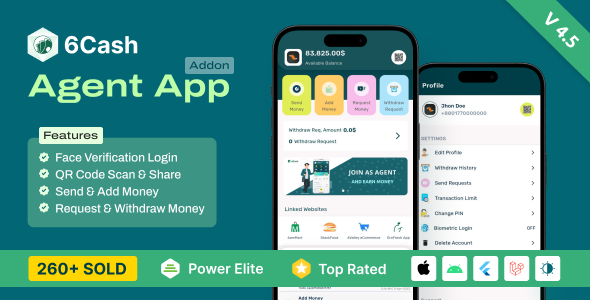 6Cash – Agent App v4.5 - Module of the 6Cash Digital Wallet