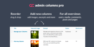 Admin Columns Pro v6.4.14 – Column Manager in The Admin Panel WordPress Nulled