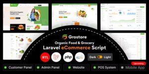 GroStore v4.4.1 – Food & Grocery Laravel eCommerce with Admin Dashboard