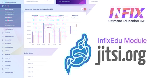 Jitsi Meet Module v1.4.5 - InfixEdu School Management System Software