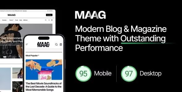 Maag v1.0.4 – Modern Blog & Magazine Theme with Outstanding Performance Nulled