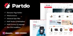 Partdo v1.3.2 – Auto Parts and Tools Shop WooCommerce Theme Nulled