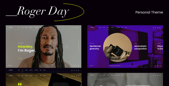 Roger Day v1.1.0 – Personal CV/Resume WordPress Theme