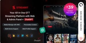 Streamit Laravel v1.2.6 – Movie, TV Show, Video Streaming Platform With Laravel with ChatGPT