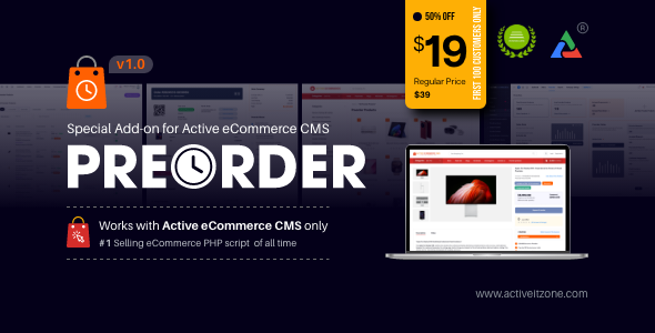 Active eCommerce Preorder Add-on v1.0 - Active eCommerce Addon