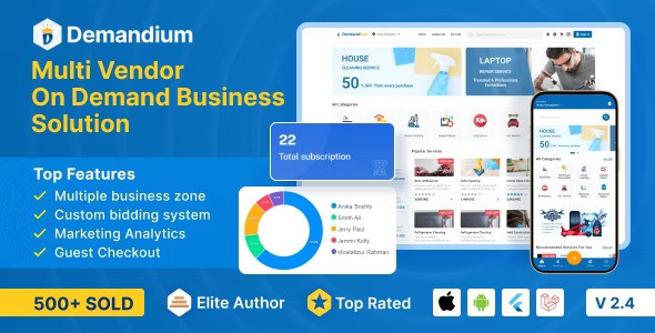 Demandium Multi Provider On Demand Handyman Home Service App With Admin Panel