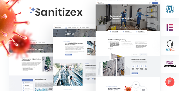 Sanitizex v2.6 – Sanitizing and Cleaning Services WordPress Theme Nulled