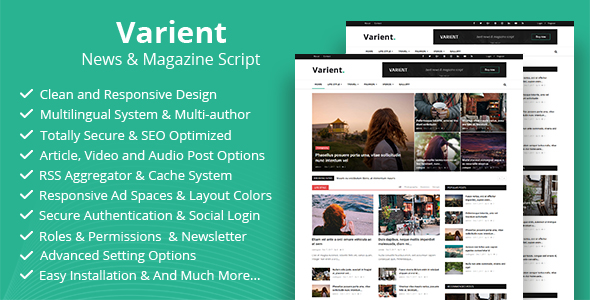 Varient v2.4.1 – News & Magazine Script Nulled Download