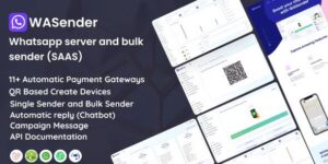 WhatSender v4.6 – Whatsapp server and bulk sender (SAAS) Nulled